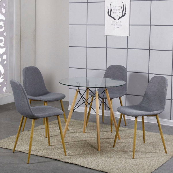 Стіл круглий Імз Eames скляний 80 см 3