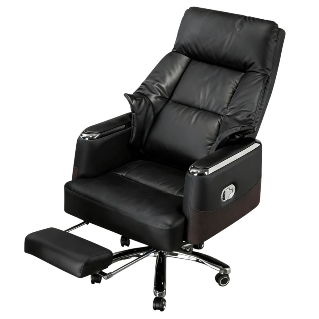 Кресло руководителя Осаул кожа LC-A black 6