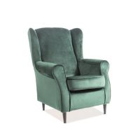 Крісло Intarsio BARON VELVET каркас венге