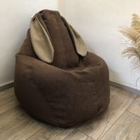 Крісло мішок Пуф груша Зайчик з довгими вушками