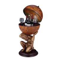 Глобус-бар Atlas підлоговий з дерева коричневий сфера 42 см
