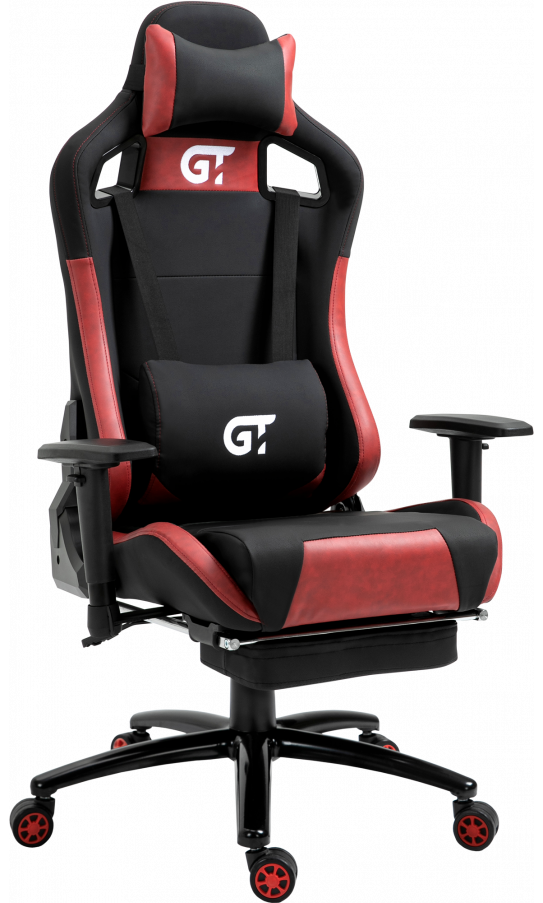 Геймерське крісло X-5104 black/red шкіряне