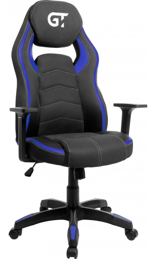 Геймерське крісло Black/blue шкіряне