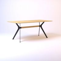 Стіл обідній Stealth Lovko 180х90 см дуб/метал