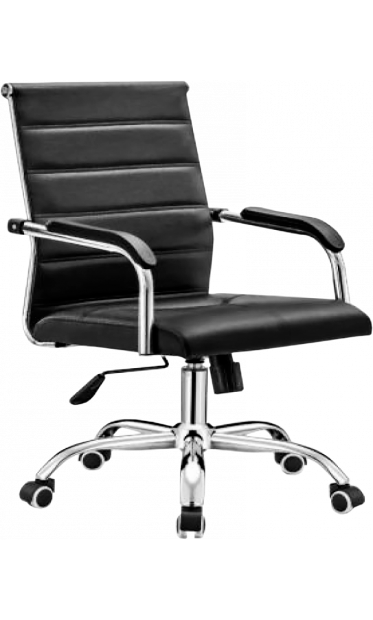 Офісне крісло B-4011B black еко шкіра