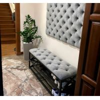Банкетка металеві полиці для взуття 120 см