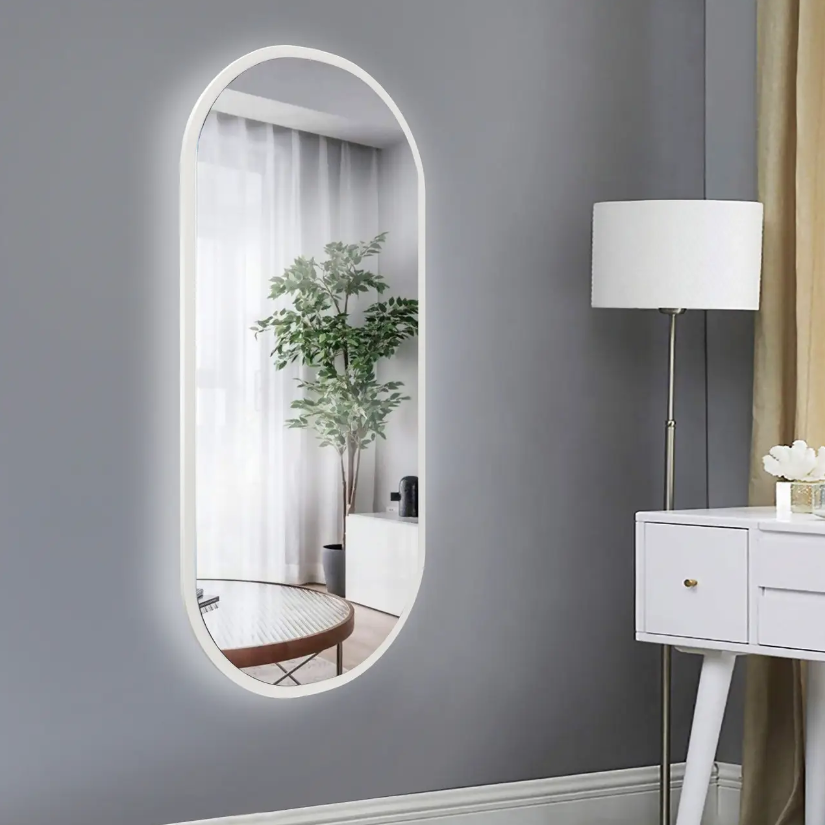 Дзеркало LED овальне біле 130х60
