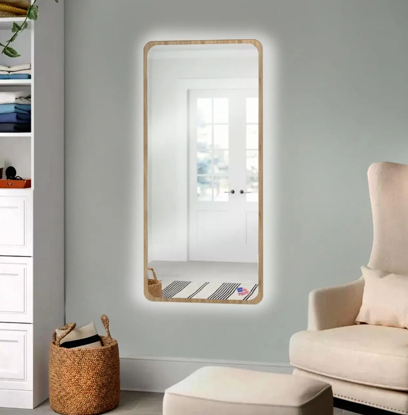 Дзеркало LED ZRL 8 дуб сонома 130х60 см