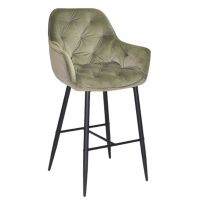 Барний стілець Chic 75 см тканина олива PHL-401