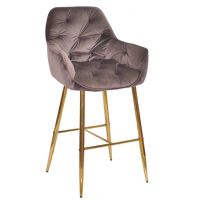 Барний стілець Chic 75 см тканина шоколад PH-608