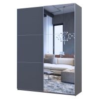 Шафа-купе G-Caiser 1Д/1 дзеркало 160 см графіт