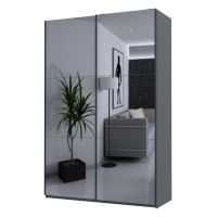 Шафа-купе G-Caiser 2 дзеркала 160 см графіт