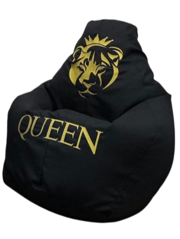 Крісло груша Queen чорне 90 або 100 см