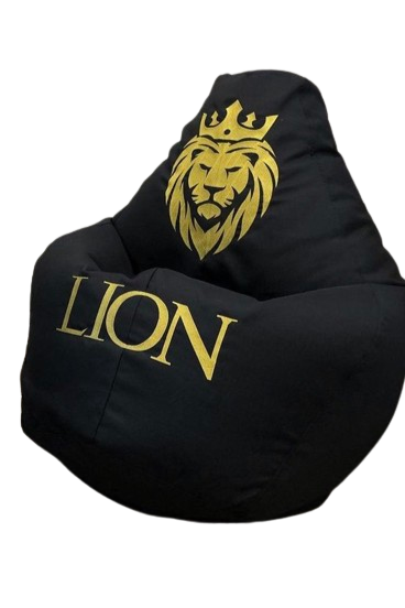 Крісло груша Lion чорне 90 або 100 см