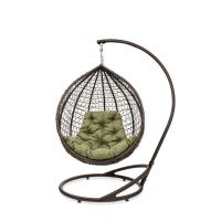 Крісло-кокон Home Rest коричневий/олива грін