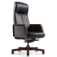 Крісло керівника A2560 шкіряне black