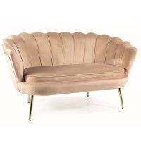 Диван прямий Camellia 2 velvet беж/золото