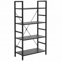 Стелаж Loft R4 ДСП/метал чорний 60 см