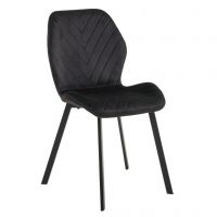 Стілець обідній N-54 велюр чорний/метал