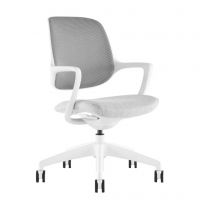 Крісло офісне NIRO-D02 white сітка/тканина