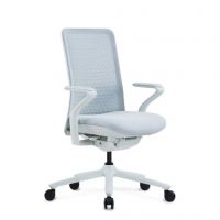 Крісло ергономічне Poly тканина ice white