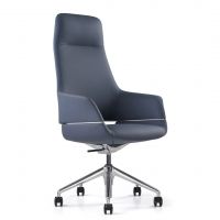 Крісло керівника A2518-1 шкіра grey/blue